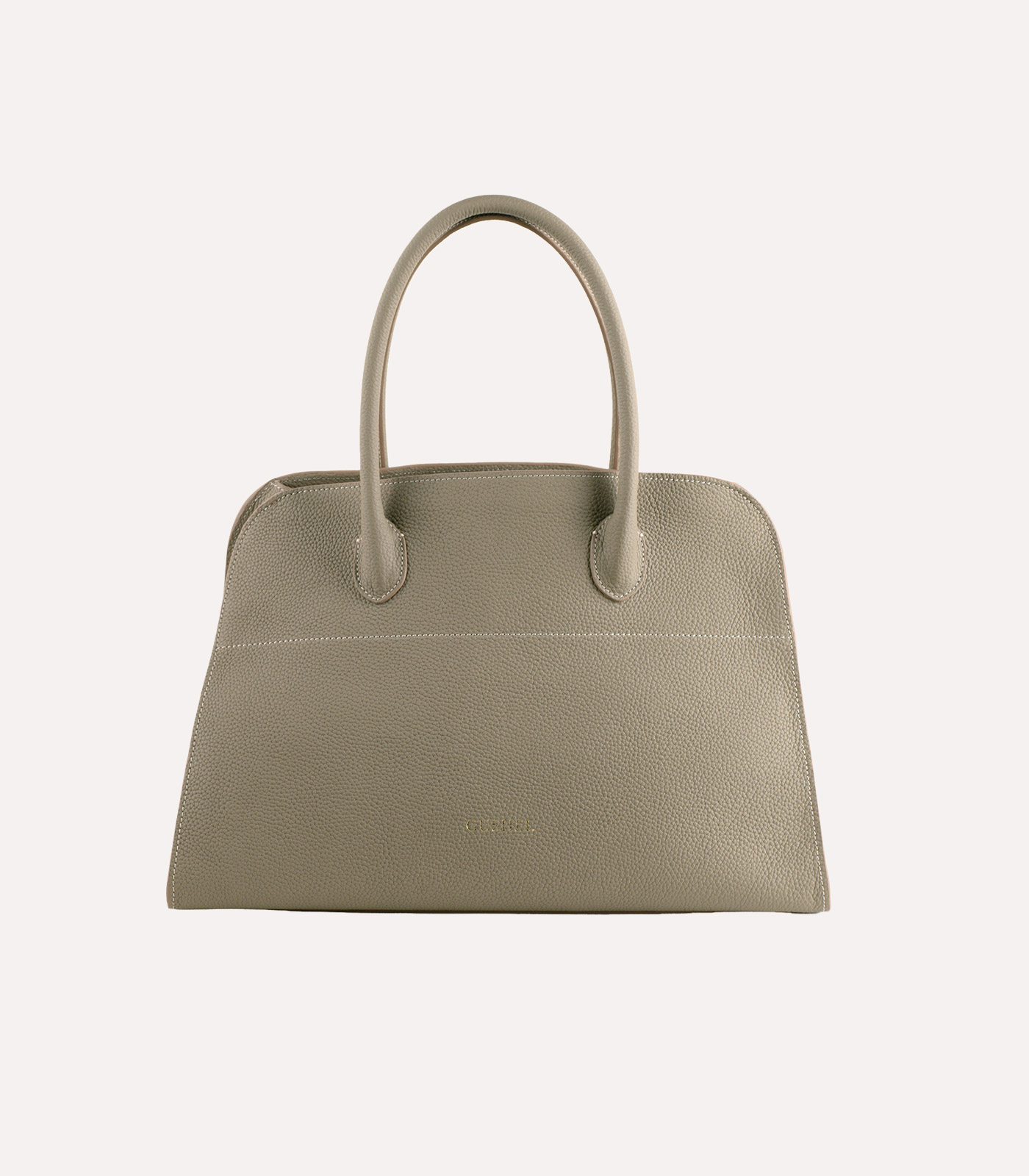 Gushel elise leather top handle bags deri ustten sapli deri canta1